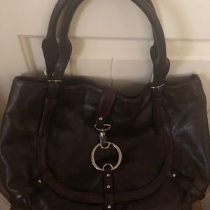 DKNY dark brown (satchel) purse.